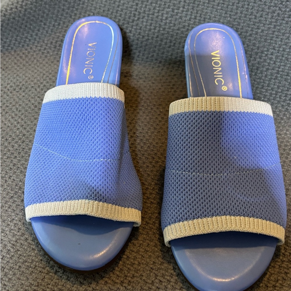 Vionic Women's Blue Slide Sandals